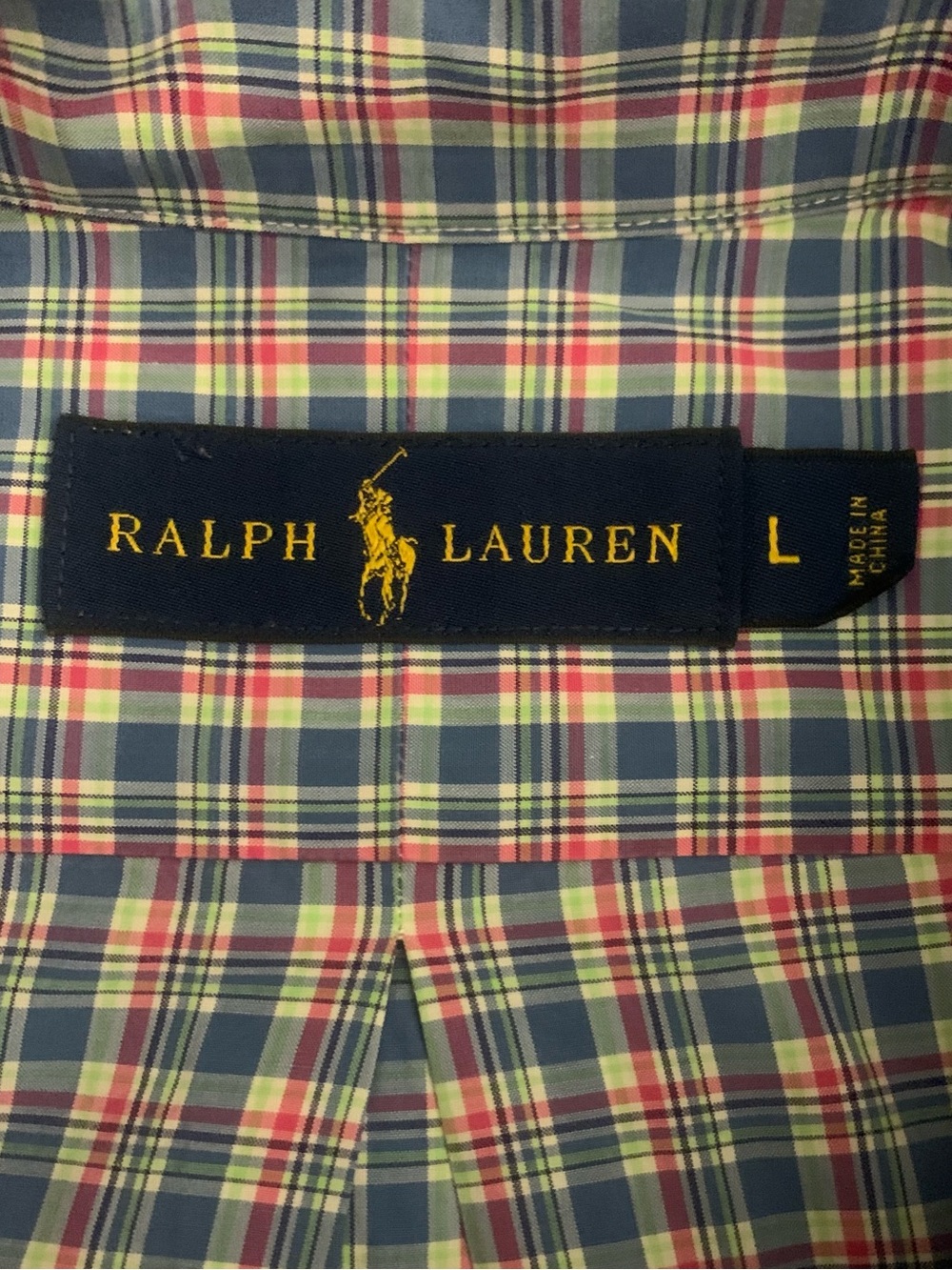 RALPH LAUREN LS Pink White & Blue Plaid Shirt - Picture 3 of 7